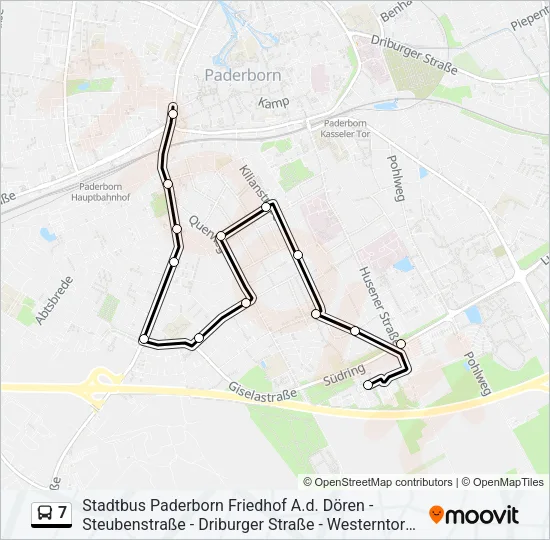 7 Bus Line Map