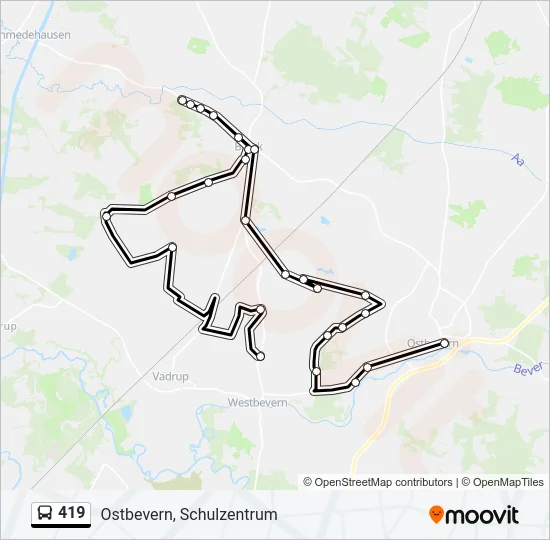 419 Bus Line Map