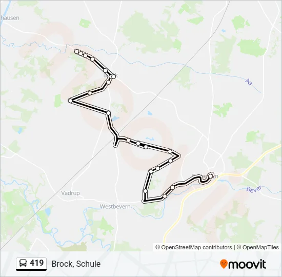 419 Bus Line Map