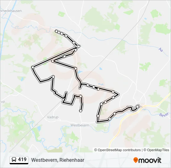 419 Bus Line Map