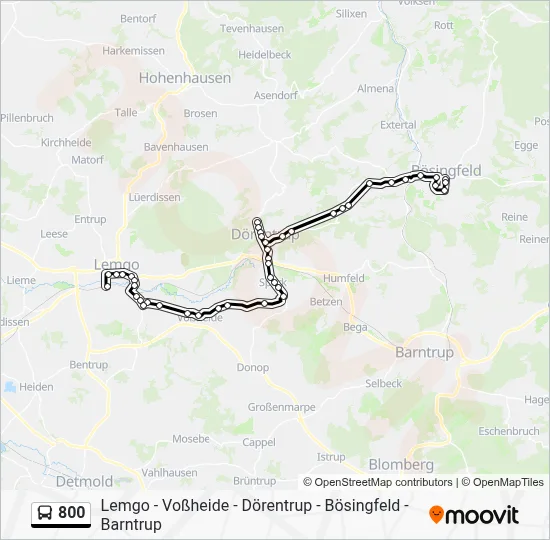 800 Bus Line Map