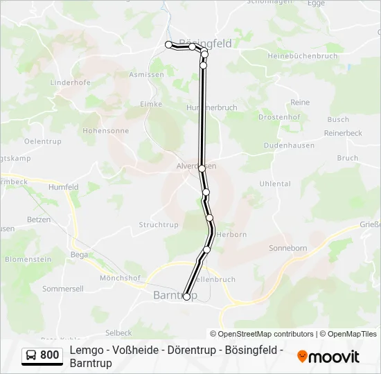 800 Bus Line Map