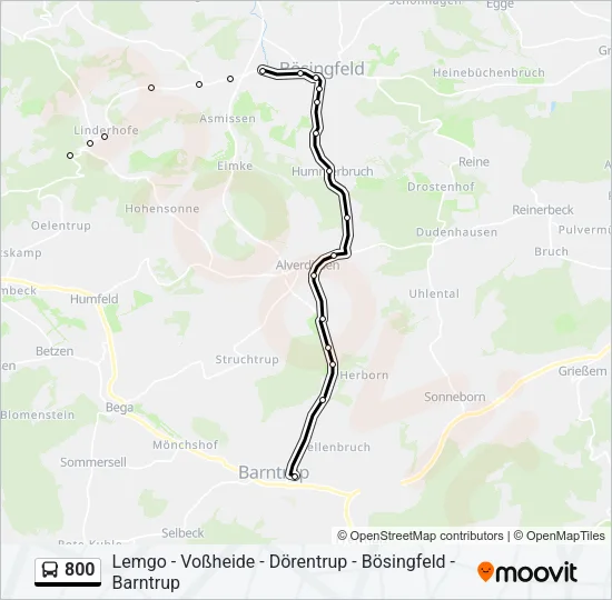 800 Bus Line Map