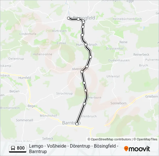 800 Bus Line Map