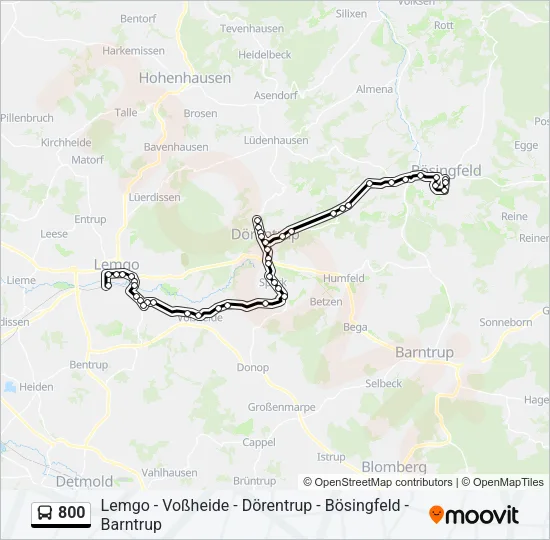 800 Bus Line Map