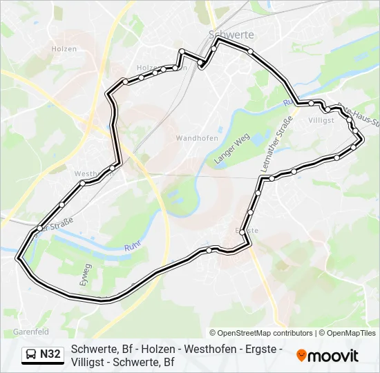 N32 Bus Line Map