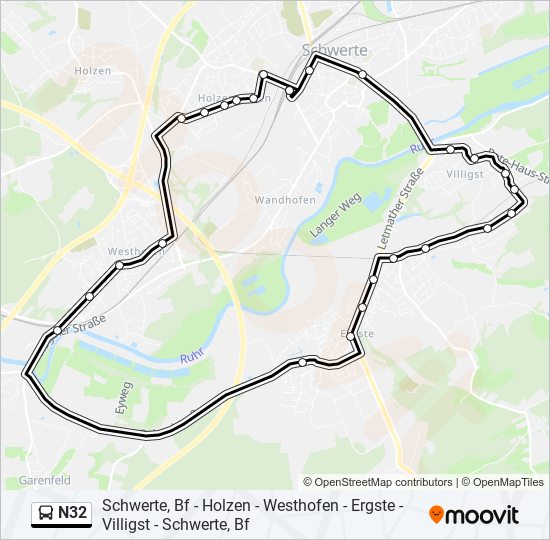 N32 bus Line Map