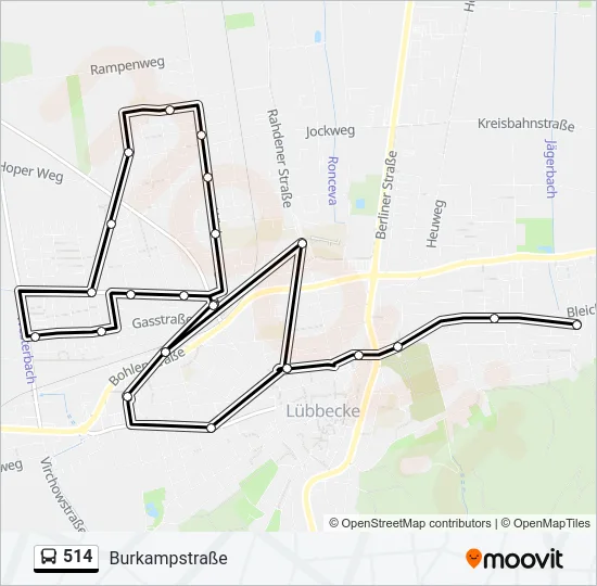 514 Bus Line Map