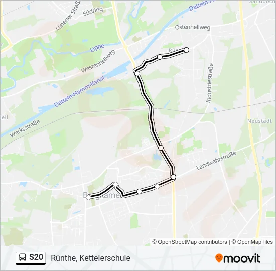 S20 Bus Line Map
