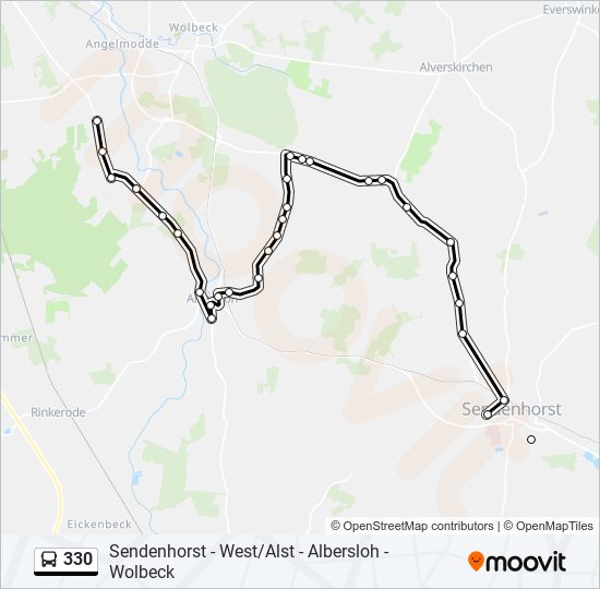 330 bus Line Map