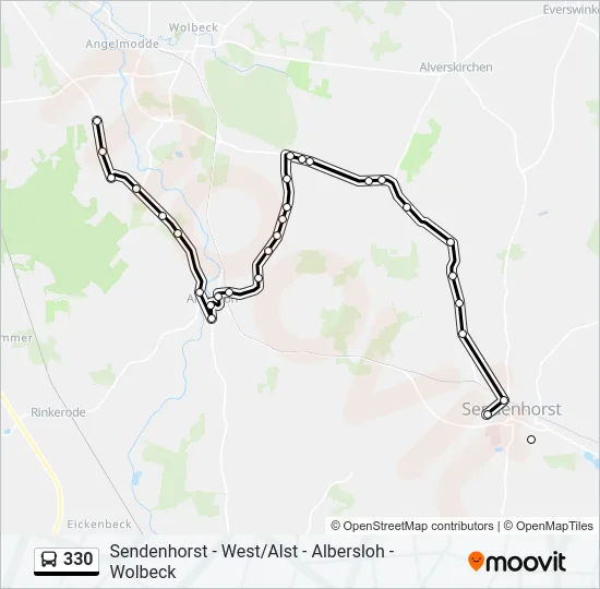 330 Bus Line Map