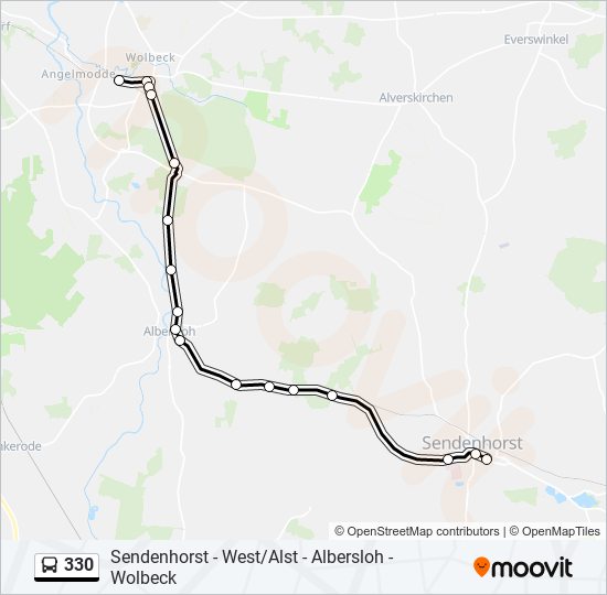 330 bus Line Map