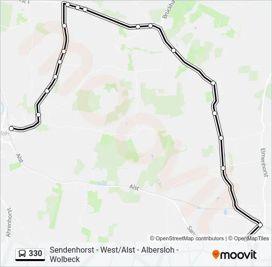 330 Bus Line Map