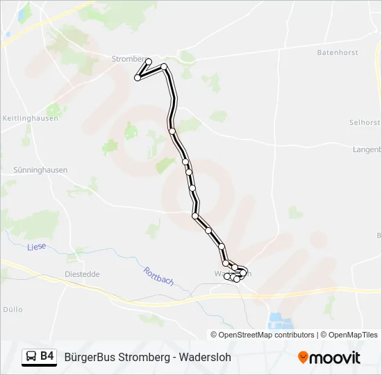 B4 Bus Line Map