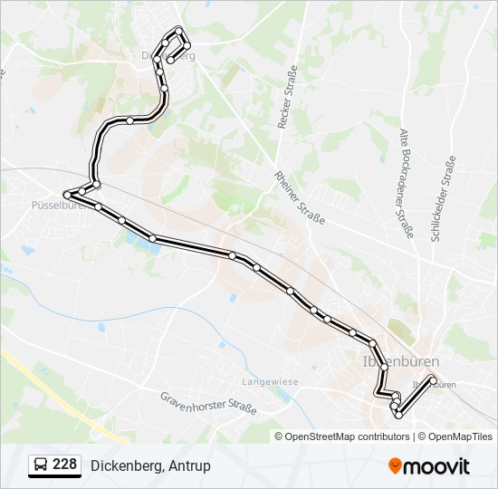 228 bus Line Map