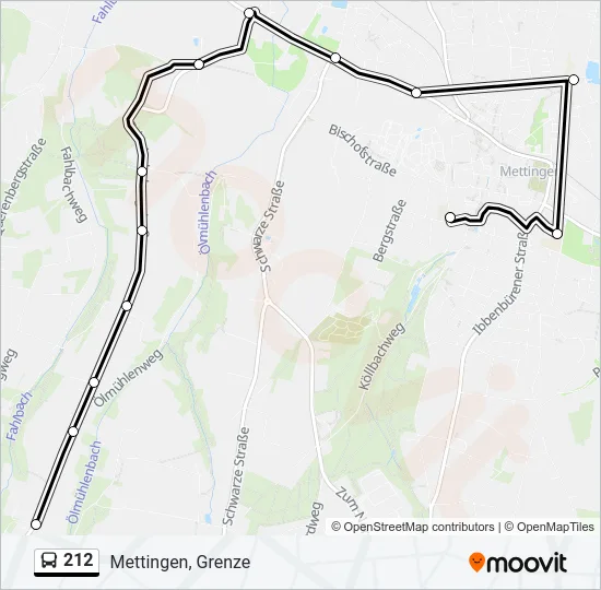 212 Bus Line Map