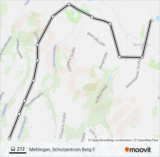 212 Bus Line Map