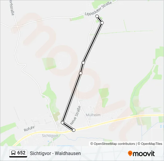 652 Bus Line Map