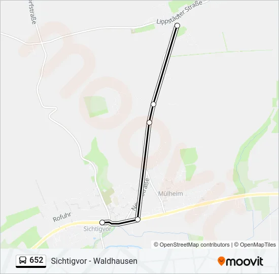 652 Bus Line Map