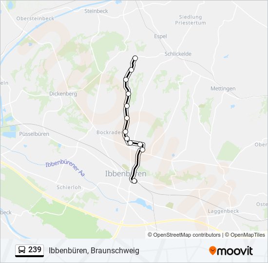 239 bus Line Map