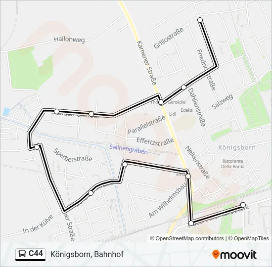 C44 Bus Line Map