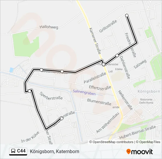 C44 Bus Line Map