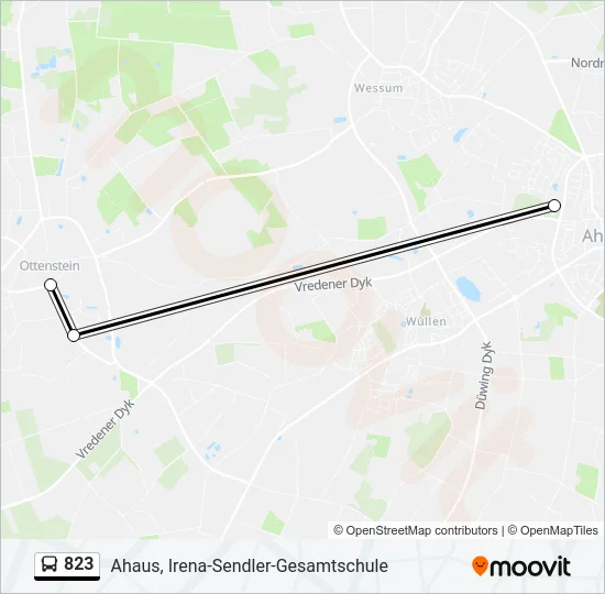 823 Bus Line Map