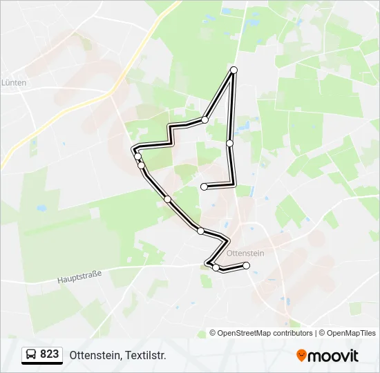 823 Bus Line Map