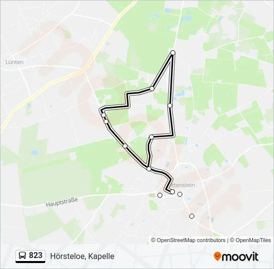 823 Bus Line Map
