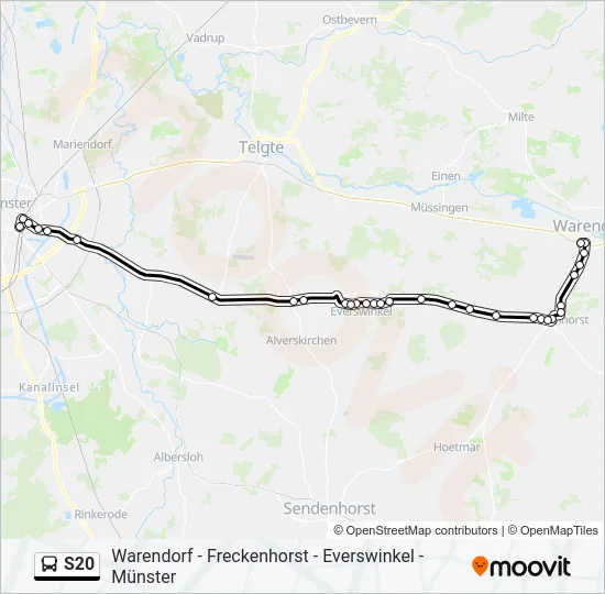 S20 Bus Line Map