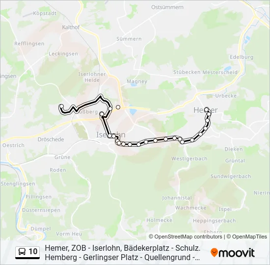 10 Bus Line Map