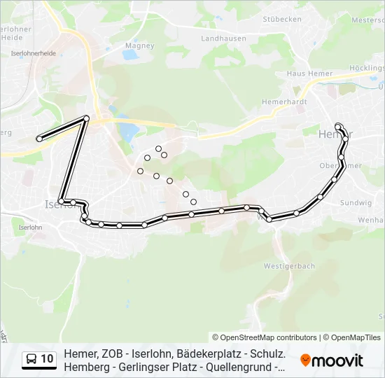10 Bus Line Map