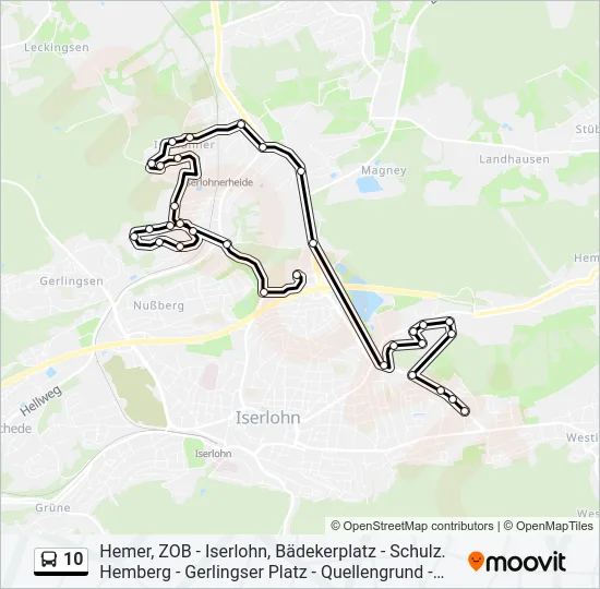 10 Bus Line Map