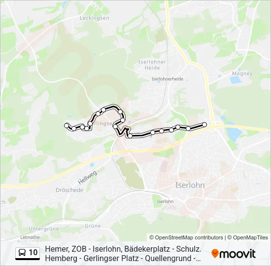 10 Bus Line Map