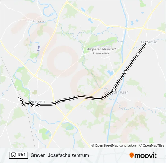Buslinie R51 Karte