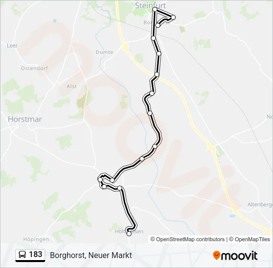 183 Bus Line Map