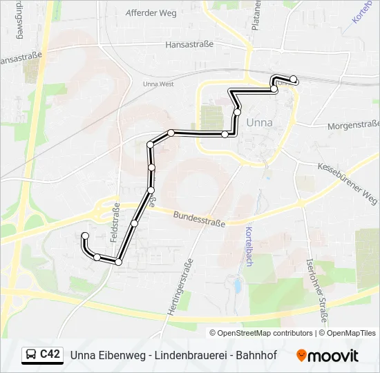 C42 Bus Line Map