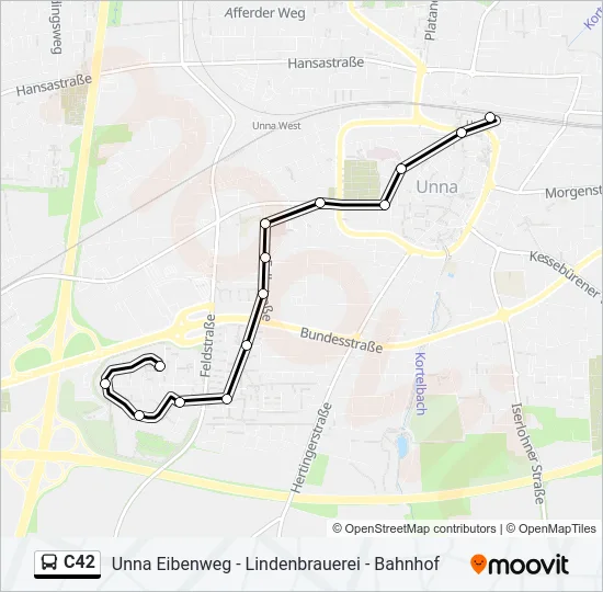 C42 Bus Line Map