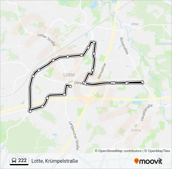 222 Bus Line Map