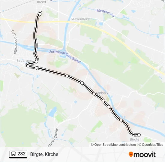 282 Bus Line Map