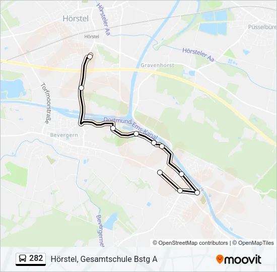 282 Bus Line Map