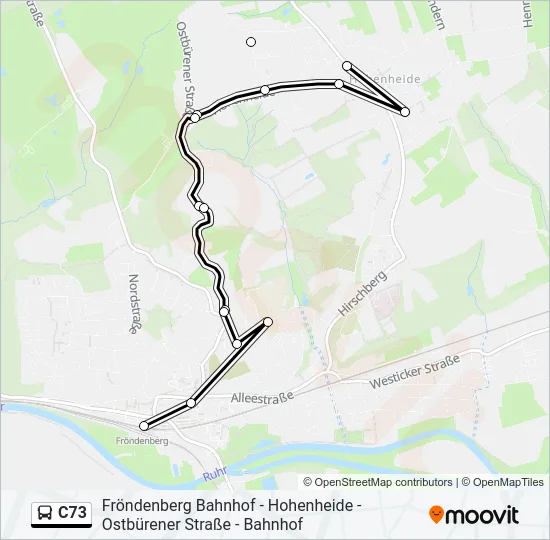 C73 Bus Line Map