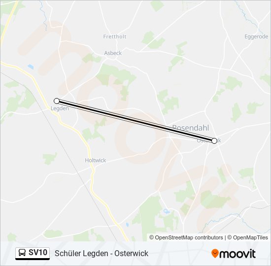 SV10 bus Line Map