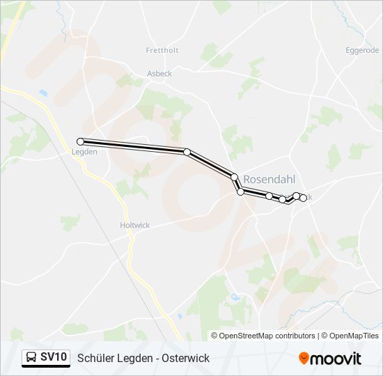 SV10 bus Line Map