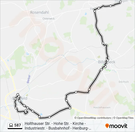 587 Bus Line Map