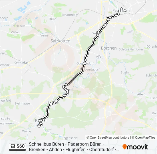 S60 Bus Line Map