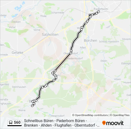 S60 Bus Line Map