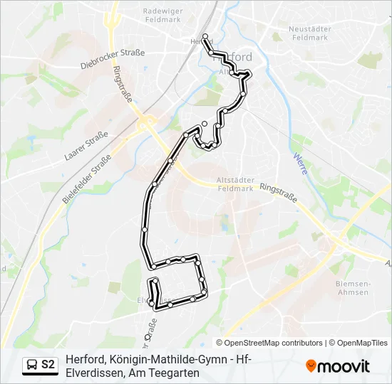 S2 Bus Line Map