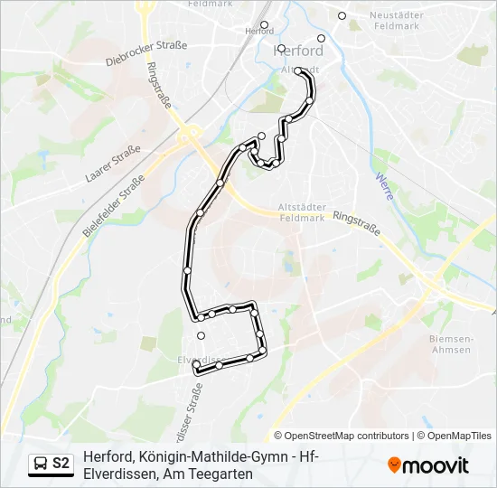 S2 Bus Line Map