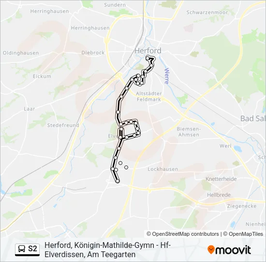 S2 Bus Line Map